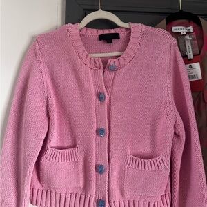 Zara Pink Button-Up Cardigan